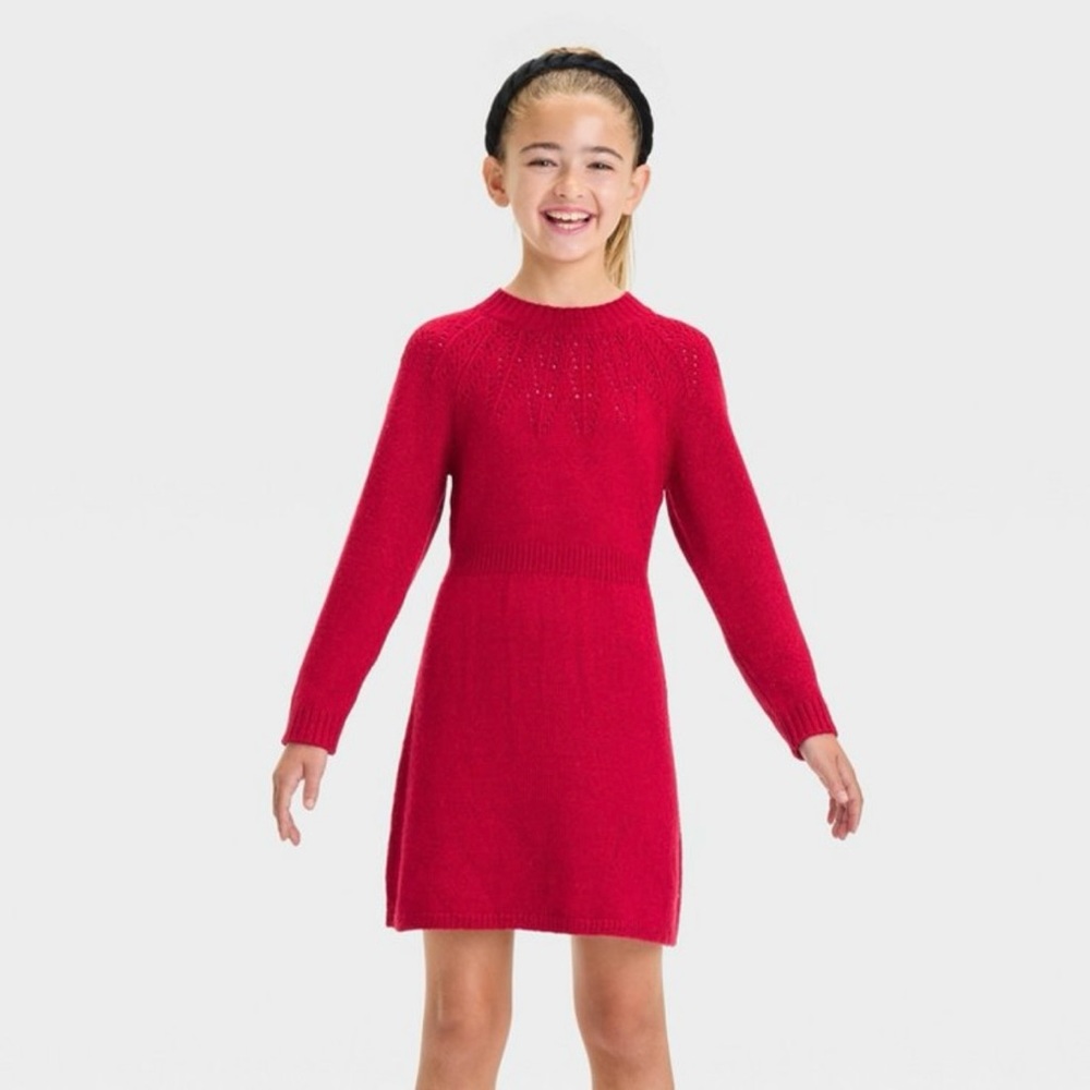 ❤️ Cat & Jack super soft pointelle sweater dress - XL